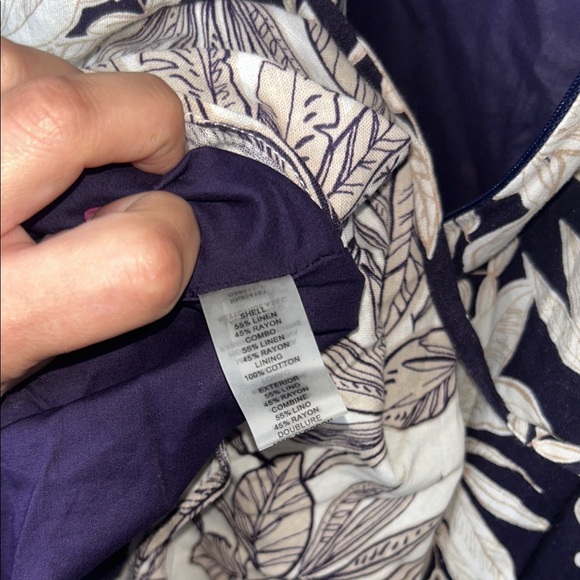 Vince Camuto Purple and White Tropical Wrap High-Low Dress New With Tag Size 14 - Picture 11 of 15